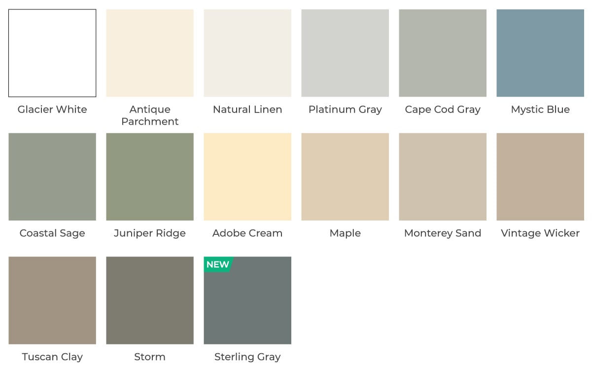 vinyl siding color options